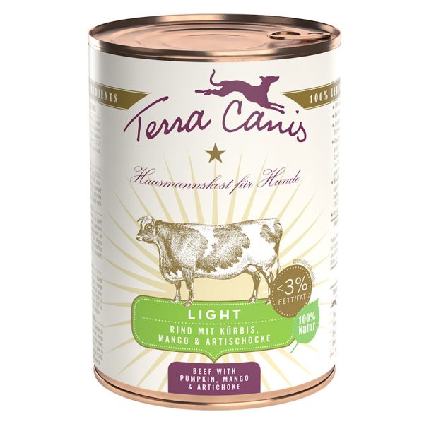 Terra Canis Light 6 x 400 g - Rund met Pompoen, Mango & Artisjok