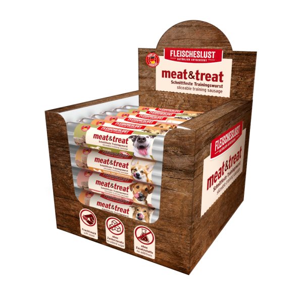 33x 80g Fleischeslust vlees & snack Mixpack II (4 smaken) trainingssnack voor honden