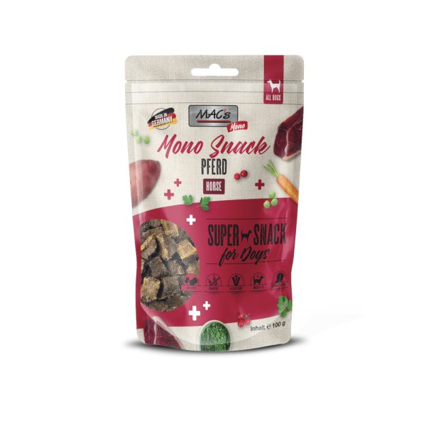 Voordeelpakket: 6x100g MAC's Dog Mono Snack Paarden hondensnacks