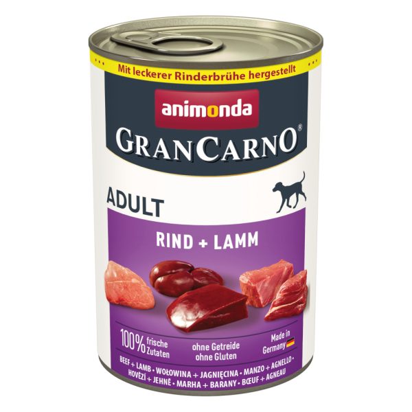 Voordeelpakket animonda GranCarno 12 x 400 g - Rund & Lam
