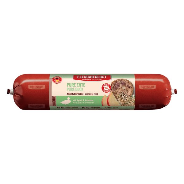 Voordeelpakket Fleischeslust 12 x 800 g - Sensitive: Pure eend met appel & amarant