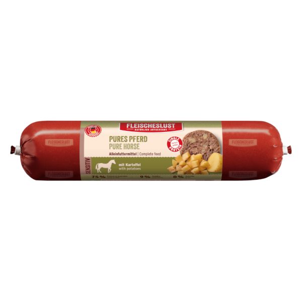 16x400g Puur paard met aardappelen Fleischeslust Sensitive natvoer voor honden