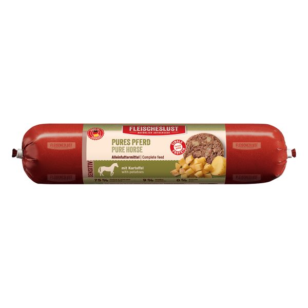 Voordeelpakket Fleischeslust 12 x 800 g - Sensitive: Puur paard met aardappel