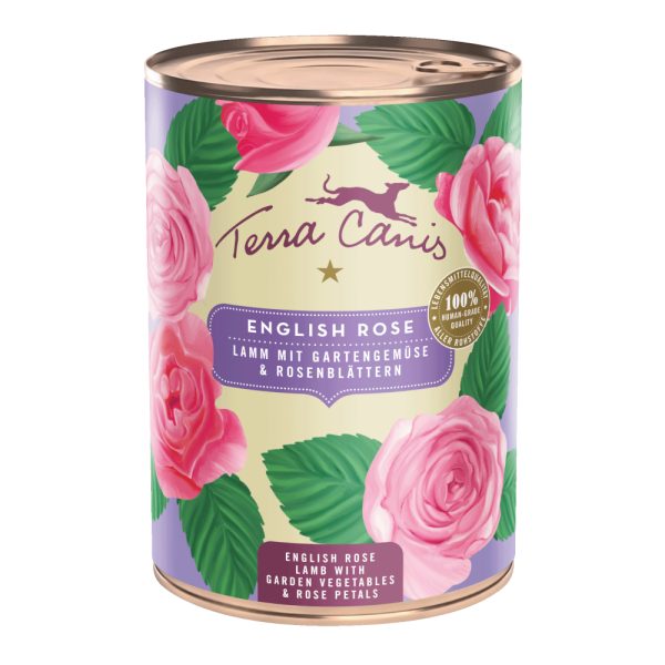 Voordeelpakket: 12x400g Terra Canis Menu Floralis Engelse roos: Lam hondenvoer nat