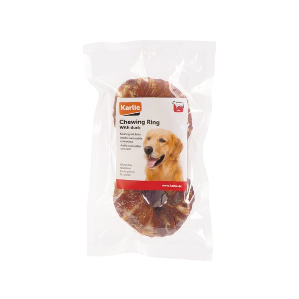 Voordeelpakket: 6x Karlie kauwring met eend 2x Ø7,5cm hondensnacks