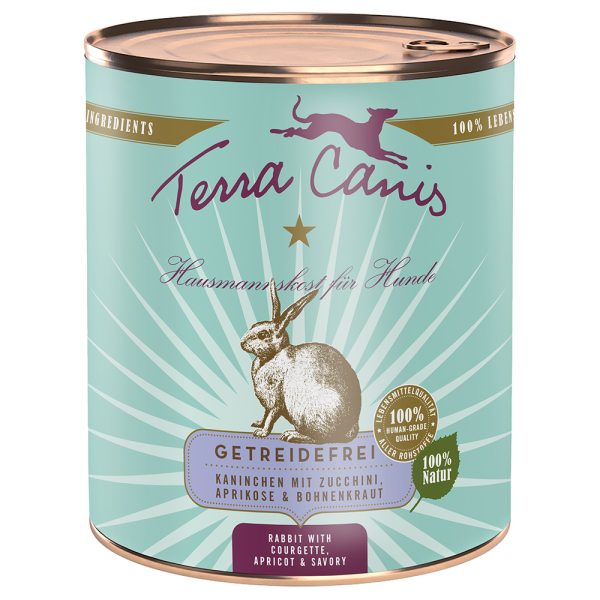 Terra Canis Graanvrij Voordeelpakket 12 x 800 g - Konijn met courgette, abrikoos en bonenkruid