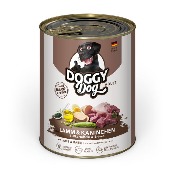 24x800g Doggy Dog Adult Lam & Konijn natvoer voor honden