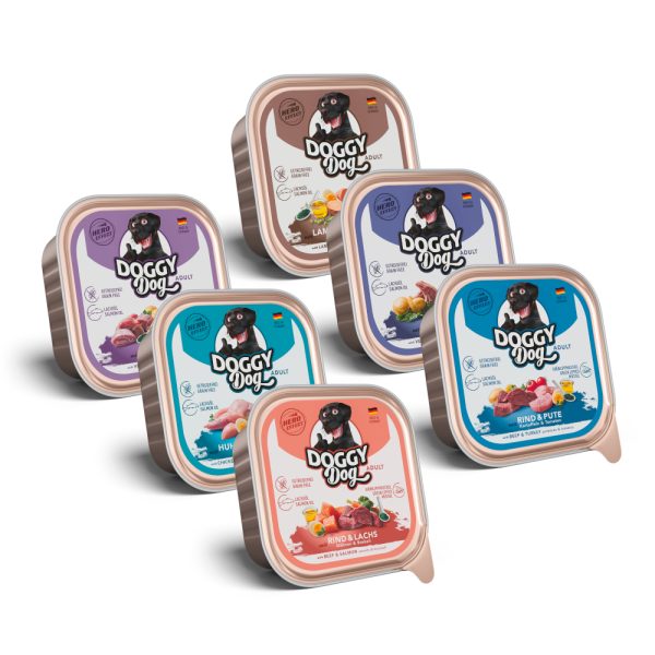 24x150g Doggy Dog Adult Mix (6 soorten) nat hondenvoer