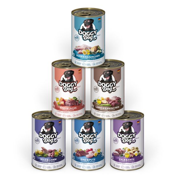 24x400g Doggy Dog Adult Mixpack 1 (6 soorten) nat hondenvoer
