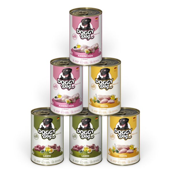 24x400g Doggy Dog Adult Sensitive Mix (3 soorten) nat hondenvoer