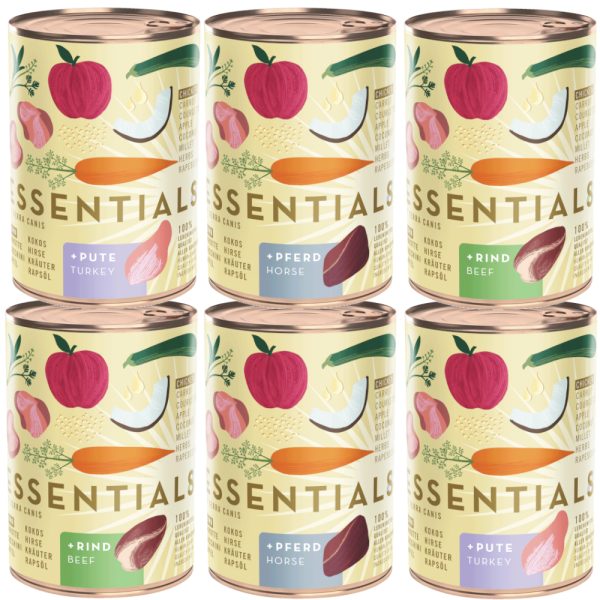 6x385g Terra Canis Essential Mix (3 soorten) nat hondenvoer