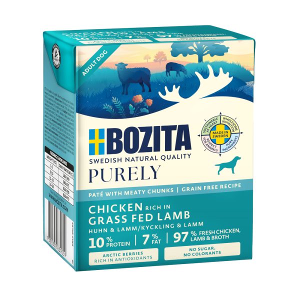 Voordeelpakket: 12x370g Bozita Purely Paté lam natvoer voor honden