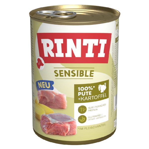 Rinti Sensible 6 x 400 g - Kalkoen & Aardappel