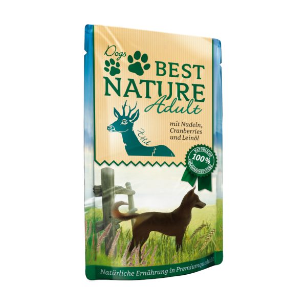 12 x 150g Best Nature hondenvoer Wild & Noodles natvoer voor honden