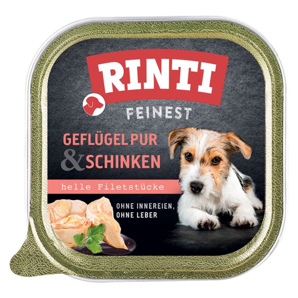 RINTI Fijnste 11 x 150 g Hondenvoer - Gevogelte & Ham