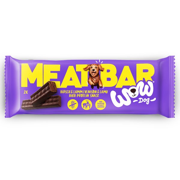 40g WOW DOG Vleesbar met hertenvlees & Lamsvlees hondensnack