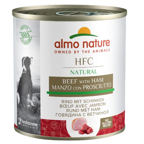 Voordeelpakket Almo Nature Classic 12 x  280 g / 290 g Hondenvoer - Rund met ham (290 g)