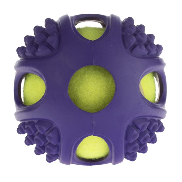 Hondenspeeltje Rubber-Tennisbal 2in1 2 stuks Ø10cm