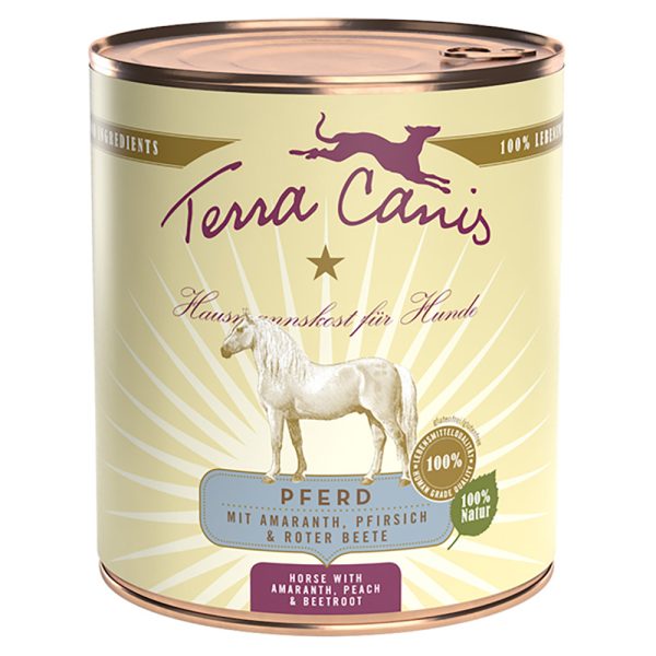 Voordeelpakket Terra Canis Menu 12 x 800 g Hondenvoer - Paard met Amaranth, Perzik & Rode biet