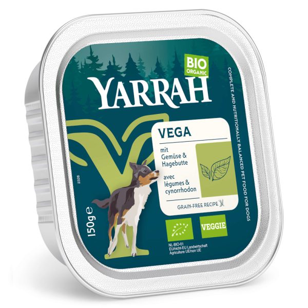 12x150g Bio Vegetarische brokjes met Bio Groente & Bio Rozenbottel Yarrah Hondenvoer