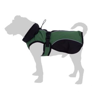 ca. 45 cm ruglengte - Hondenjas Softshell Groen