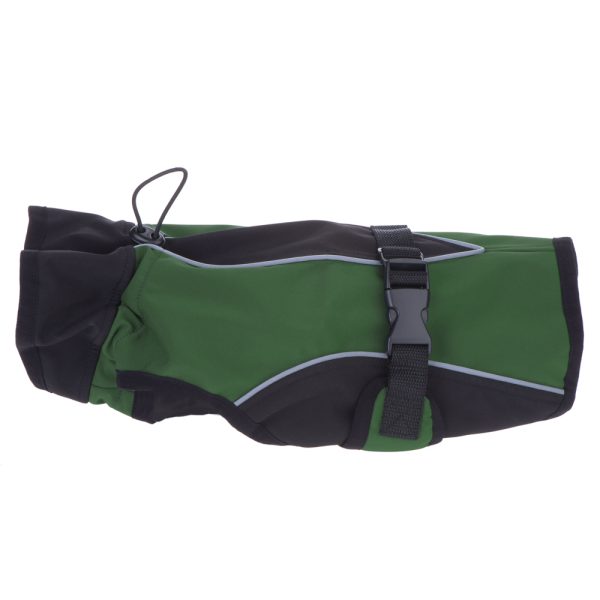 ca. 70 cm ruglengte - Hondenjas Softshell Groen