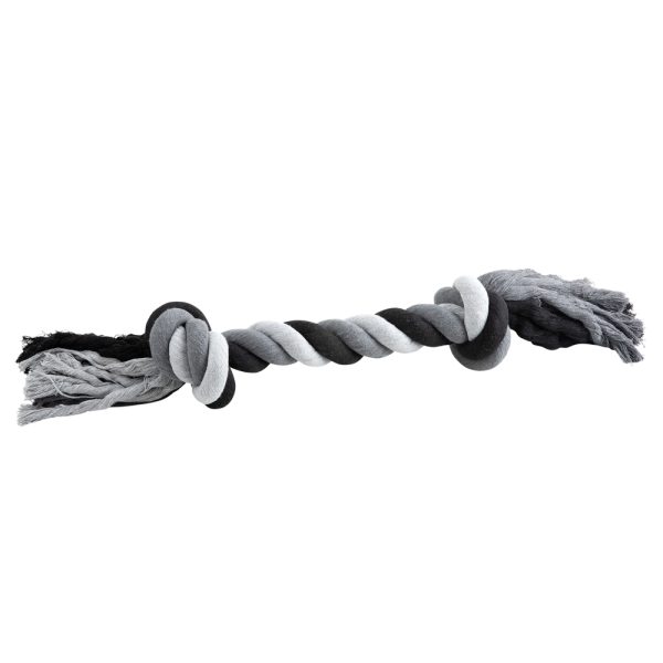 Hondenspeeltje Floss Boss Dental Rope extra heavy, zwart-grijs