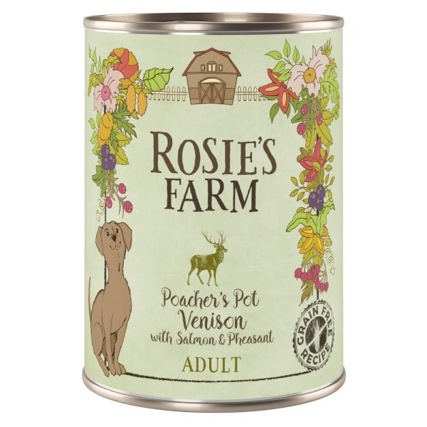 6x400g Adult Wild & Fazant met zalm Rosie's Farm Hondenvoer
