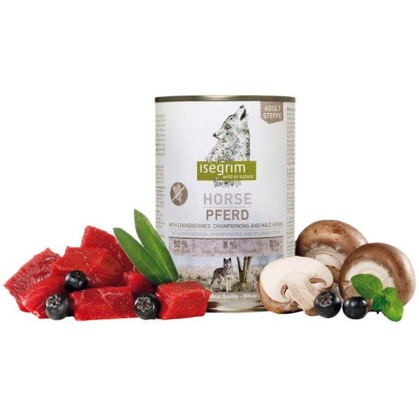 isegrim STEPPE Paard met appelbessen, champignons & wilde kruiden, 400 g, Aantal: 12 x 400 g