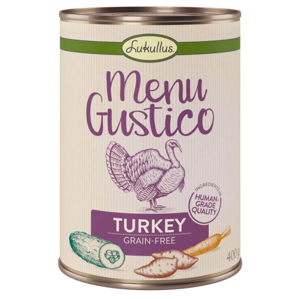 12x400g Menu Gustico Lukullus Hondenvoer - Diverse Smaken