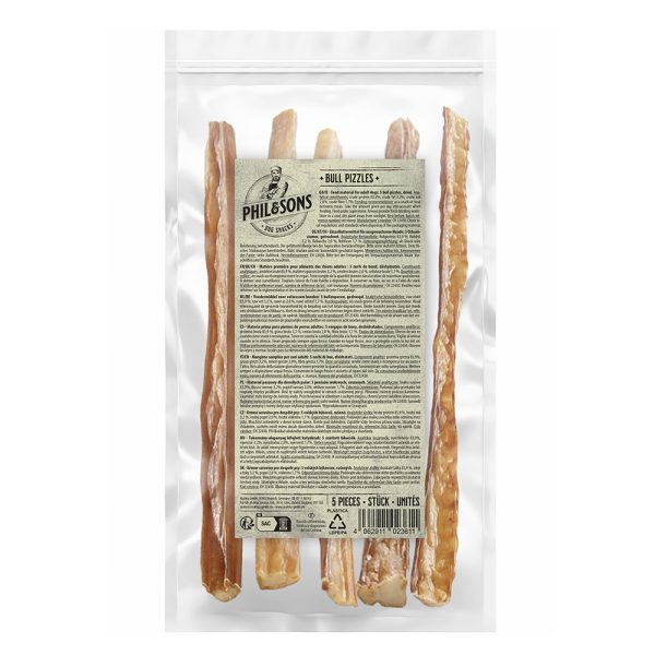 5x5 Stuks à 18,5cm Bullepees Premium Hondensnacks