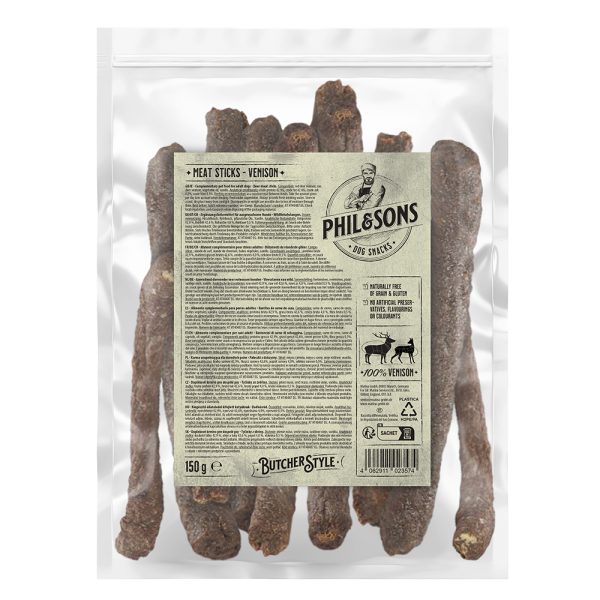 Phil & Sons Wildvlees Sticks - 3 x 150 g
