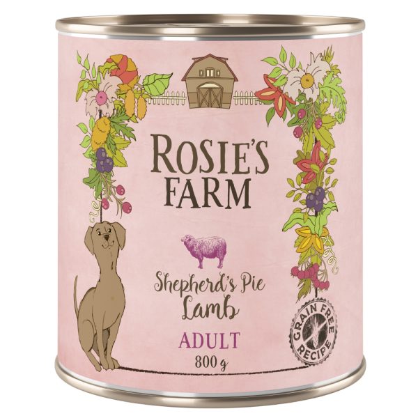 6x800g Adult Lam Rosie's Farm Hondenvoer nat