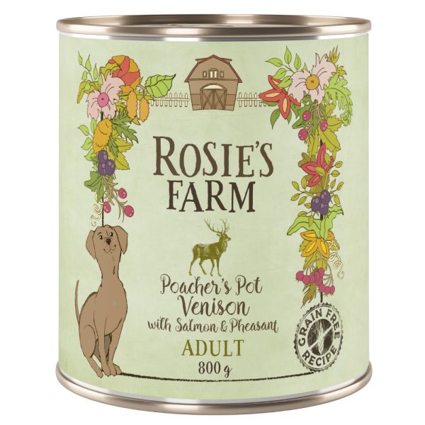 Voordeelpakket Rosie's Farm Adult 24 x 800 g Hondenvoer - Wild & Fazant met Zalm