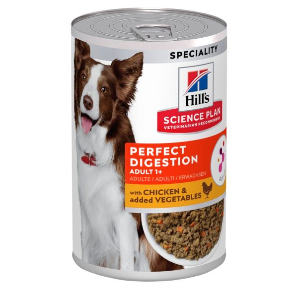 24 x 363 g Adult Perfect Digestion met Kip Hill's Science Plan Hondenvoer