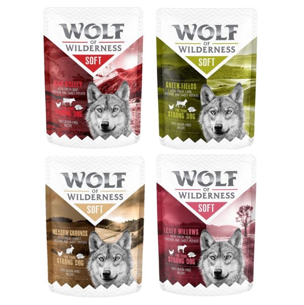 6x300g Mixpakket: Lam, Rund, Konijn, Kalf Wolf of Wilderness Adult