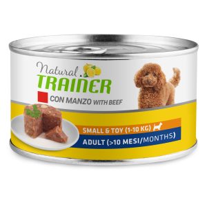 6x150g met Rund Small & Toy Adult Trainer Naturel Natte Honden