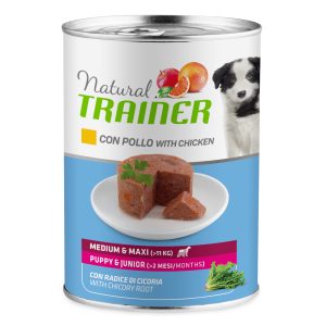 6x400g met Kip Puppy & Junior Medium/Maxi Trainer Natuurlijk natvoer voor honden