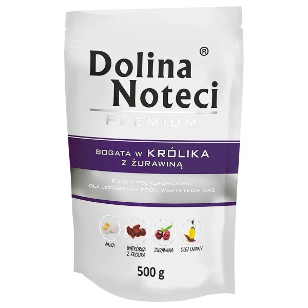 20 X 500 g Dolina Noteci Premium Pouches Konijn met Cranberry Hondenvoer