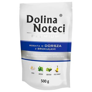 20 X 500 g Dolina Noteci Premium Pouches Kabeljauw met Broccoli Nat Hondenvoer