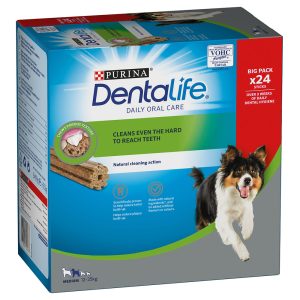 24 Sticks voor Middelgrote Honden Purina Dentalife Tandverzorgingssnacks