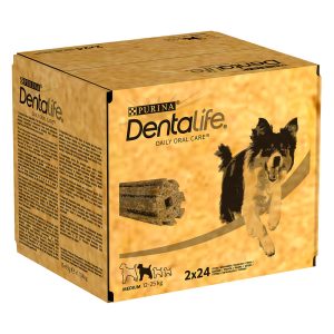 48 Sticks voor Middelgrote Honden Purina Dentalife Tandverzorgingssnacks