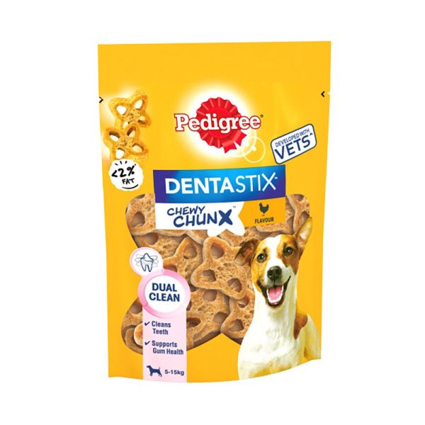 Pedigree Dentastix Chewy Chunx Voordeelpakket: 5 x 68 g Mini hondensnacks met Kip (voor kleine honden)