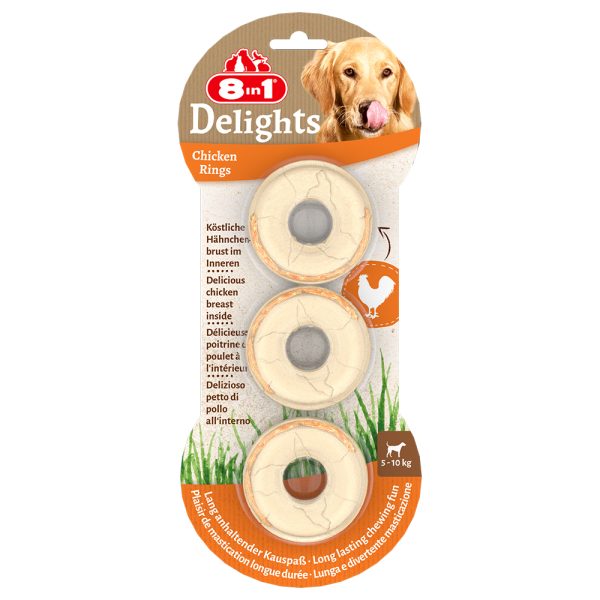 8in1 Delights Kauwringen - Voordeelpakket: 6 x 119 g (18 stuks)