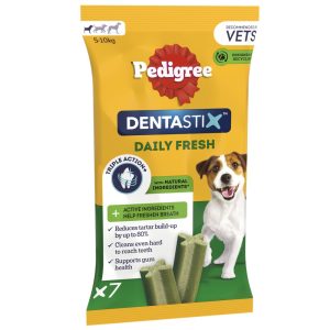 7 stuks voor Kleine Honden Fresh Dagelijks Fris Pedigree Dentastix Hondensnacks