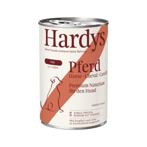 Voordeelverpakking: 24x 400g Hardys Pure Horse natvoer voor honden