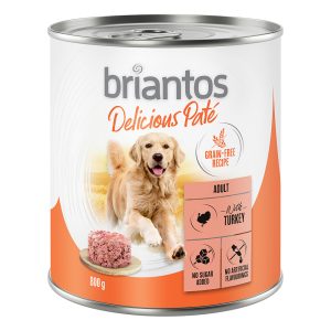 Briantos Delicious Paté 24 x 800 g Hondenvoer Kalkoen