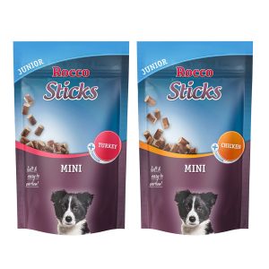 2x70g Rocco Sticks Mini Junior Mix Kalkoen, Kip Hondensnacks