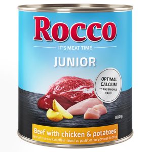 Rocco Junior 6 x 800 g - Rund met Kip & Aardappelen