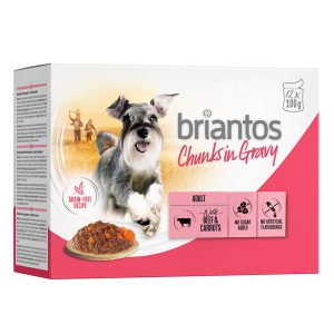 Voordeelpakket Briantos Chunks in Gravy 48 x 100 g - Rund & Wortel